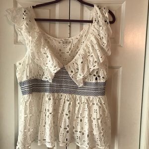 Super cute eyelet top